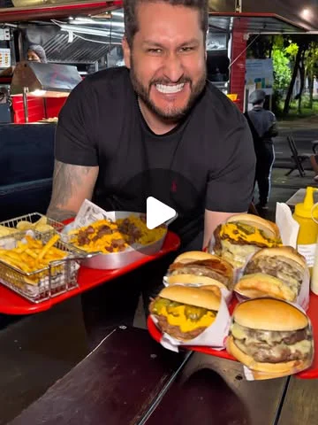 Vídeo: bandeja de hambúrguer com o Pantaburguer